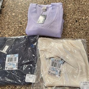 COPY - 3 Worthington short sleeve sweaters, new with tags, size medium!